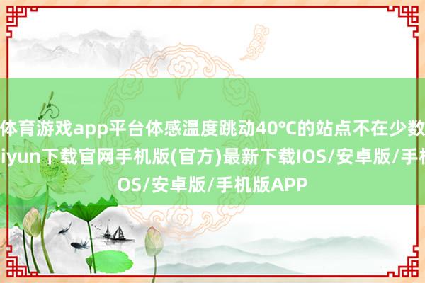 体育游戏app平台体感温度跳动40℃的站点不在少数-开云kaiyun下载官网手机版(官方)最新下载IOS/安卓版/手机版APP