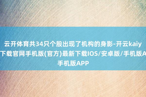 云开体育共34只个股出现了机构的身影-开云kaiyun下载官