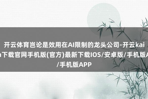 开云体育岂论是效用在AI限制的龙头公司-开云kaiyun下载