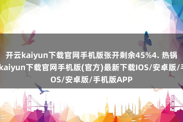 开云kaiyun下载官网手机版张开剩余45%4. 热锅凉油-