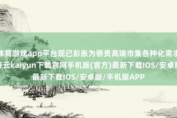 体育游戏app平台现已彭胀为骄贵高端市集各种化需求的轮胎眷属