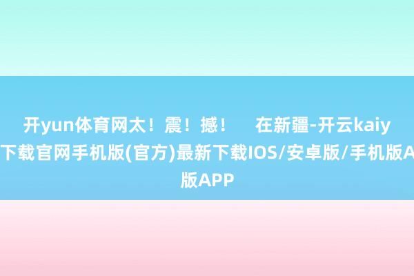 开yun体育网太！震！撼！    在新疆-开云kaiyun下