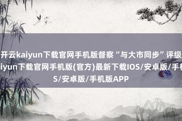 开云kaiyun下载官网手机版督察“与大市同步”评级-开云k